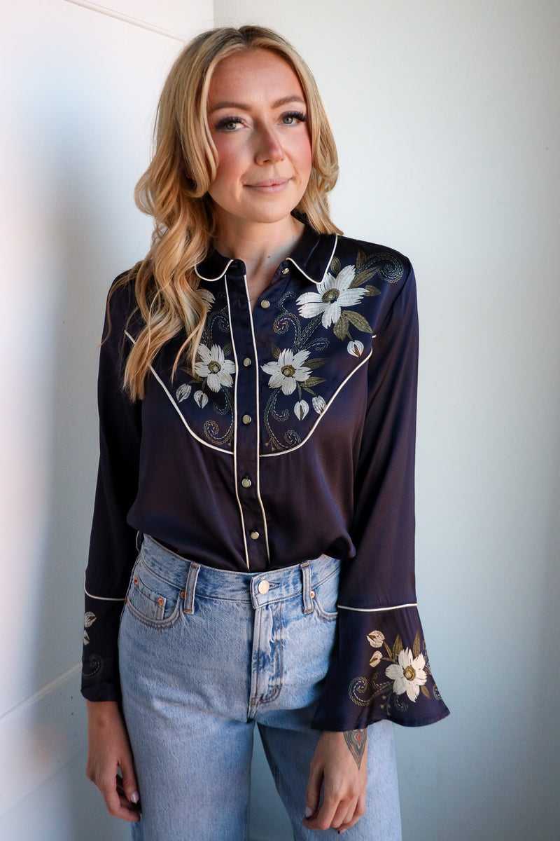 Johnny Was Corinthe Western Blouse 