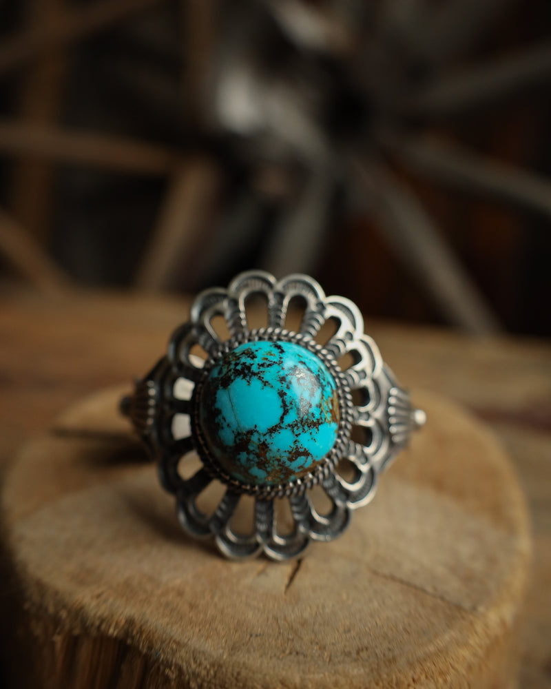 Persian Turquoise Orb Cutout Band Cuff