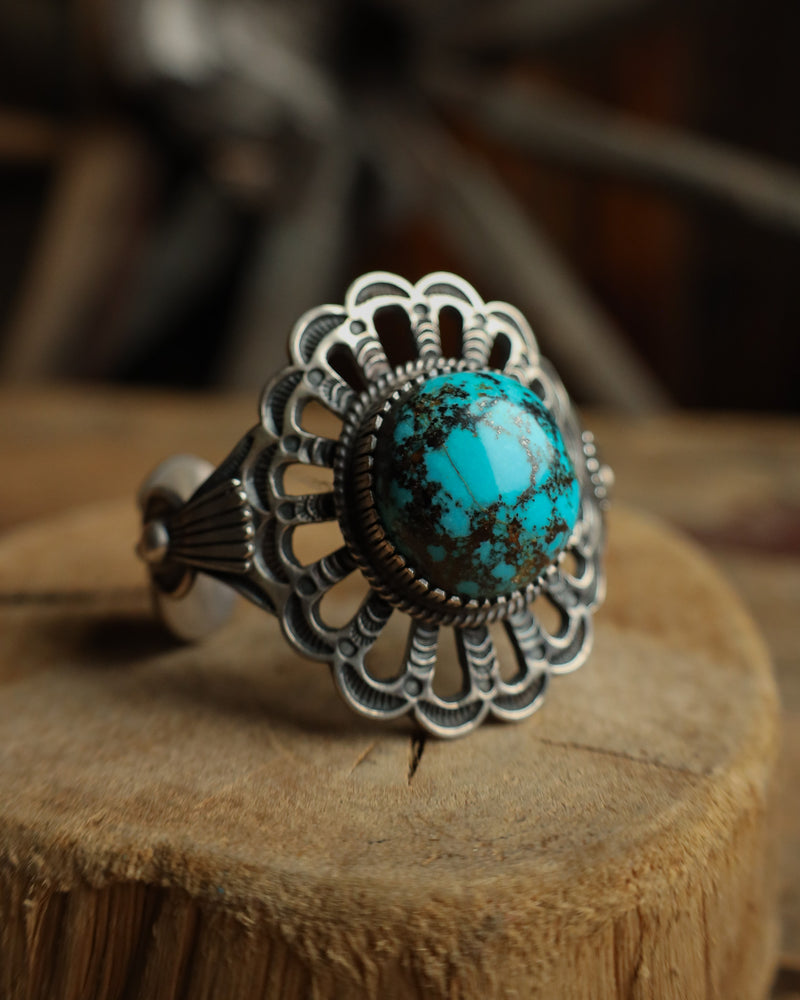 Persian Turquoise Orb Cutout Band Cuff