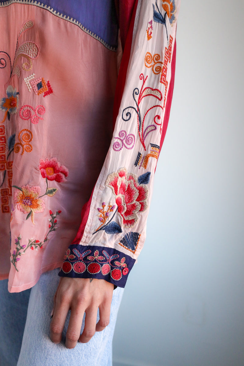 Johnny Was Georgina Color Block Blouse