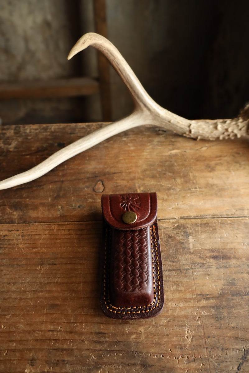 TITAN INTERNATIONAL RAINDROP DAMASCUS FOLDING BLADE/ EDC/ CHECKERED (WALNUT & OLIVE)