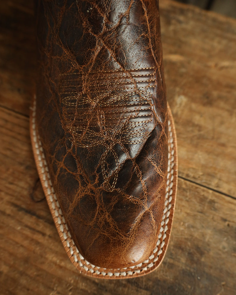 RW Ranch by R. Watson Men's Cowhide Tan Elephant Blue 13" Boot