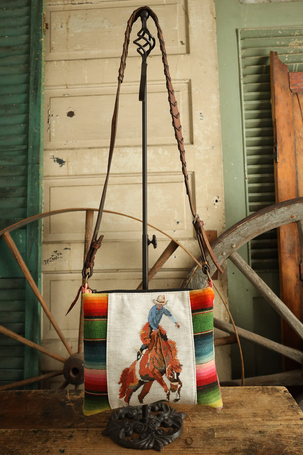 Totem Serape Cowboy Needlepoint Crossbody