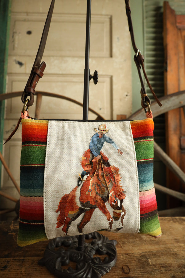 Totem Serape Cowboy Needlepoint Crossbody