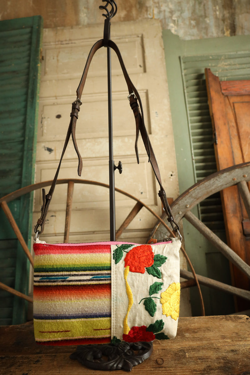 Totem Vintage Serape Embroidered Shoulder Handbag