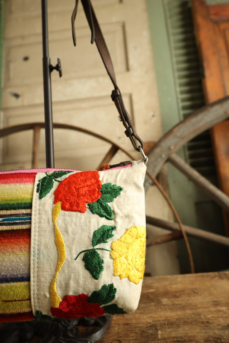 Totem Vintage Serape Embroidered Shoulder Handbag
