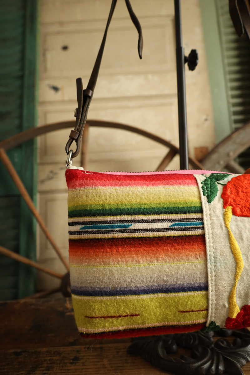 Totem Vintage Serape Embroidered Shoulder Handbag