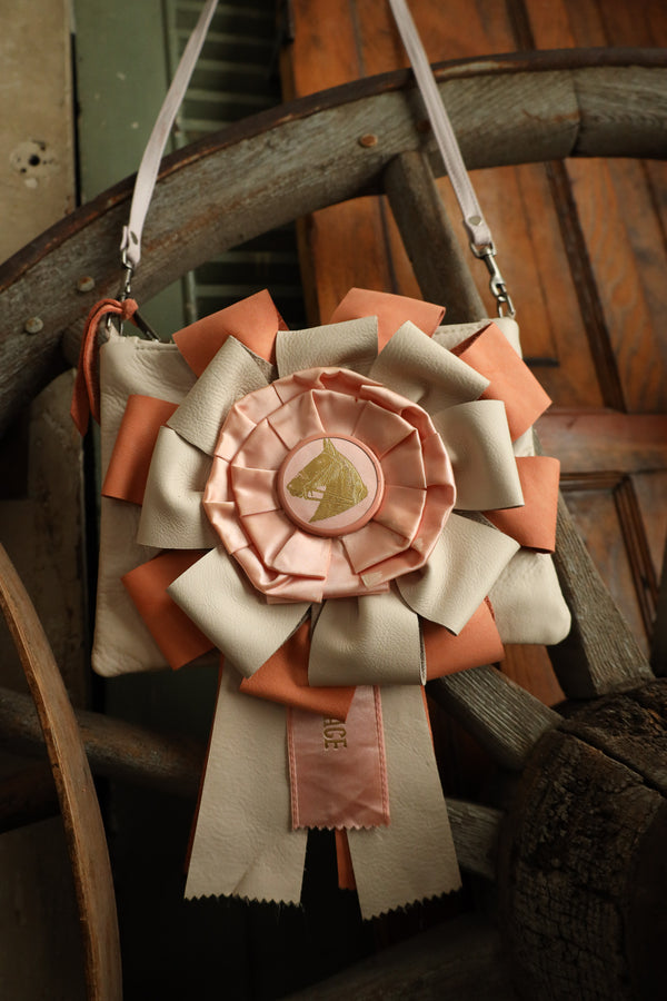 Totem White Leather Horse Ribbon Crossbody