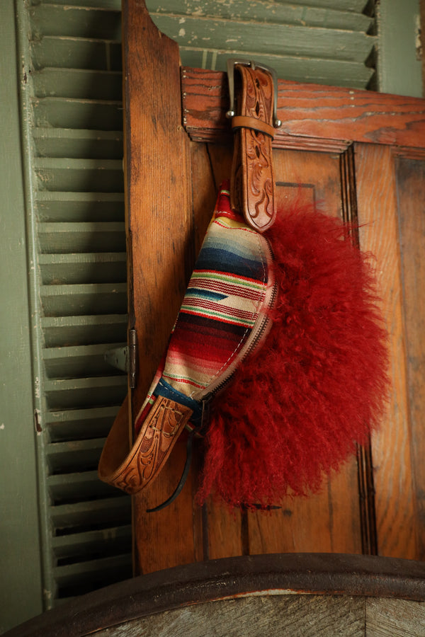 Totem Sheep Hair Serape Fanny Pack
