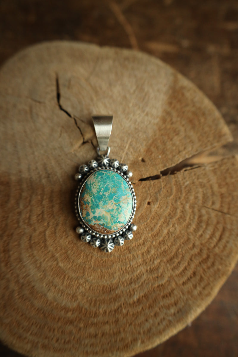Turquoise Stone Starbursts Pendant