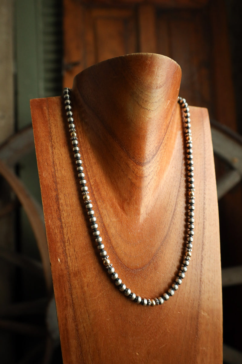 20" Gold Filled Beads Navajo Pearl Necklace