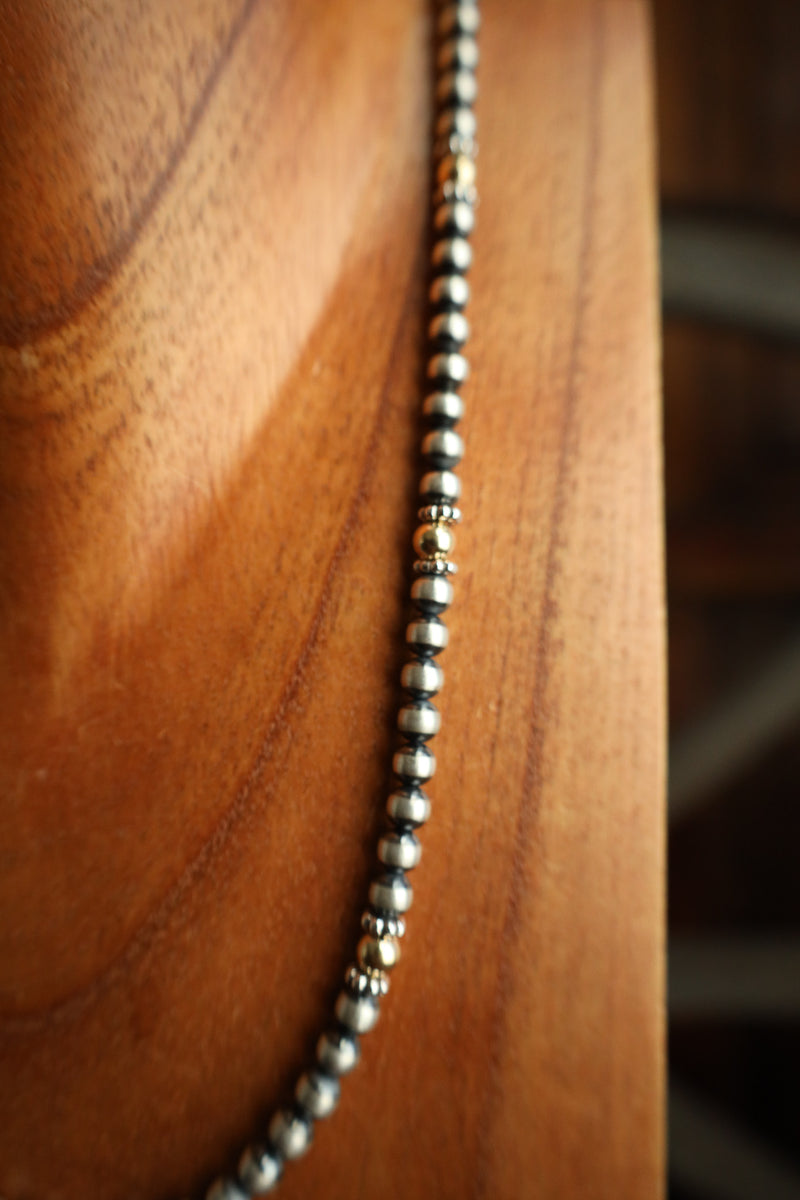 20" Gold Filled Beads Navajo Pearl Necklace