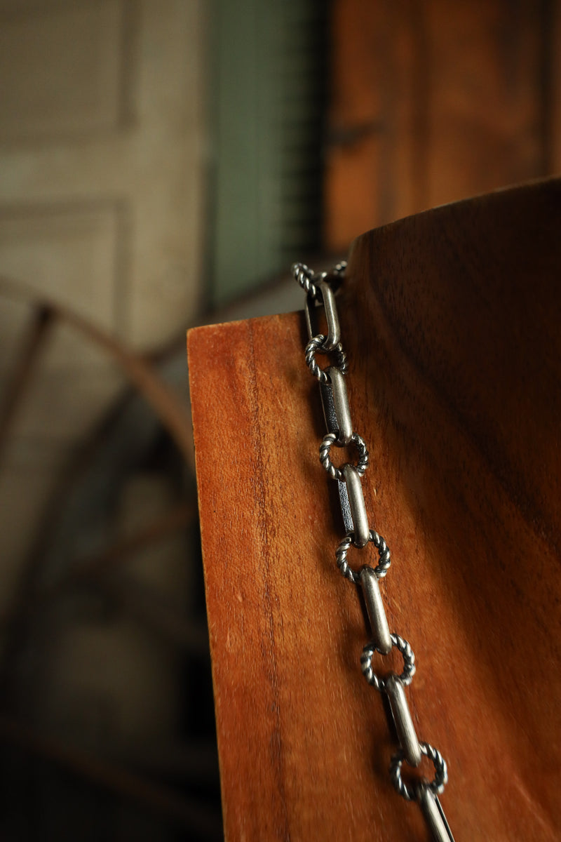 20" Oblong and Rope Links Necklace