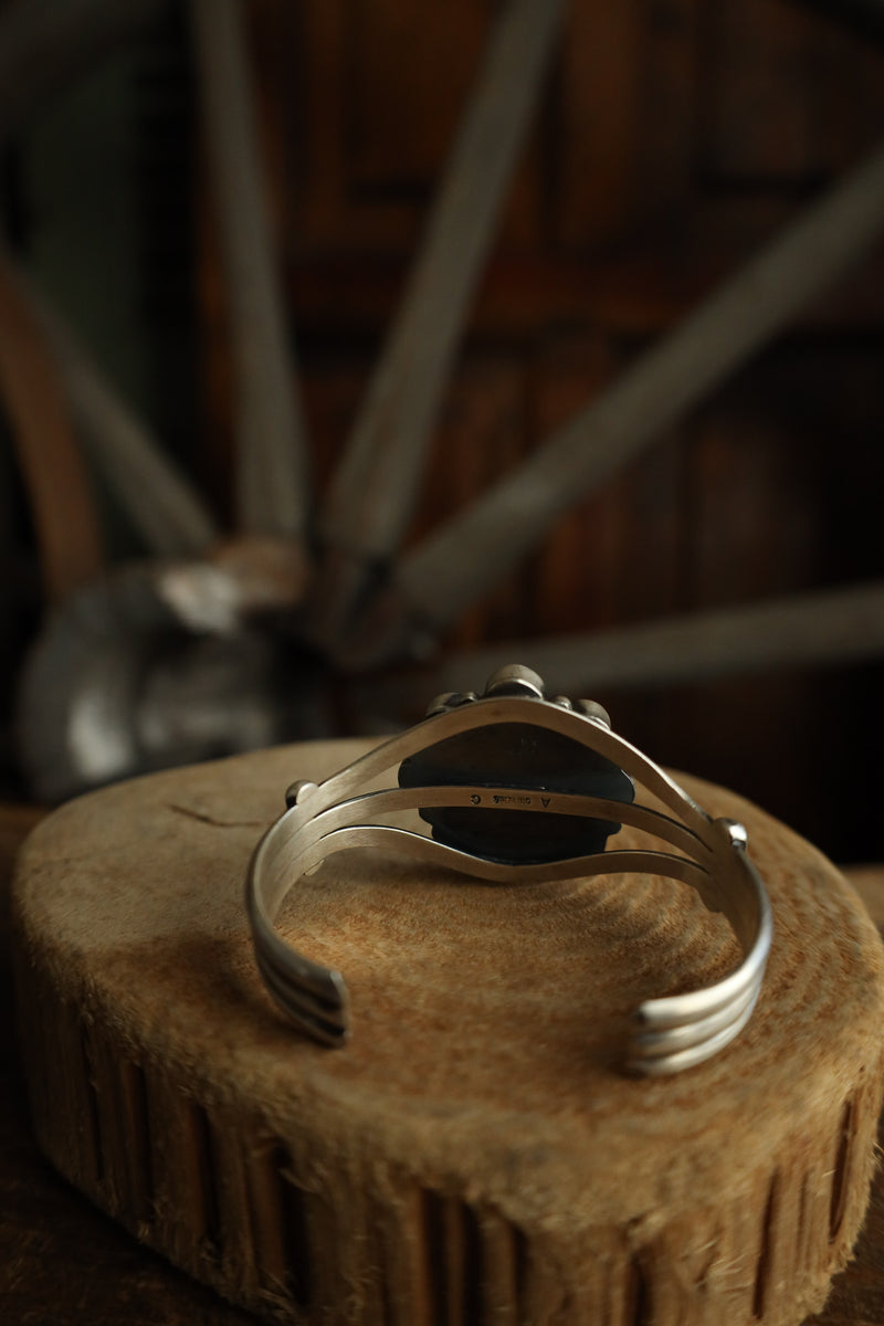 Turquoise Flower Cuff