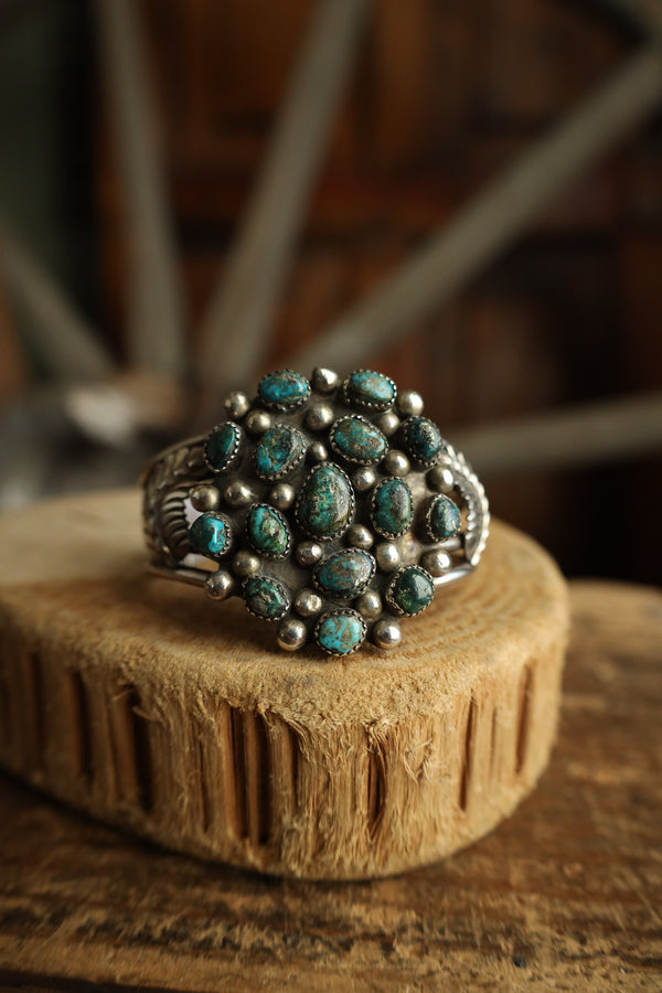 Morenci Dark Sterling Silver Dots Cuff