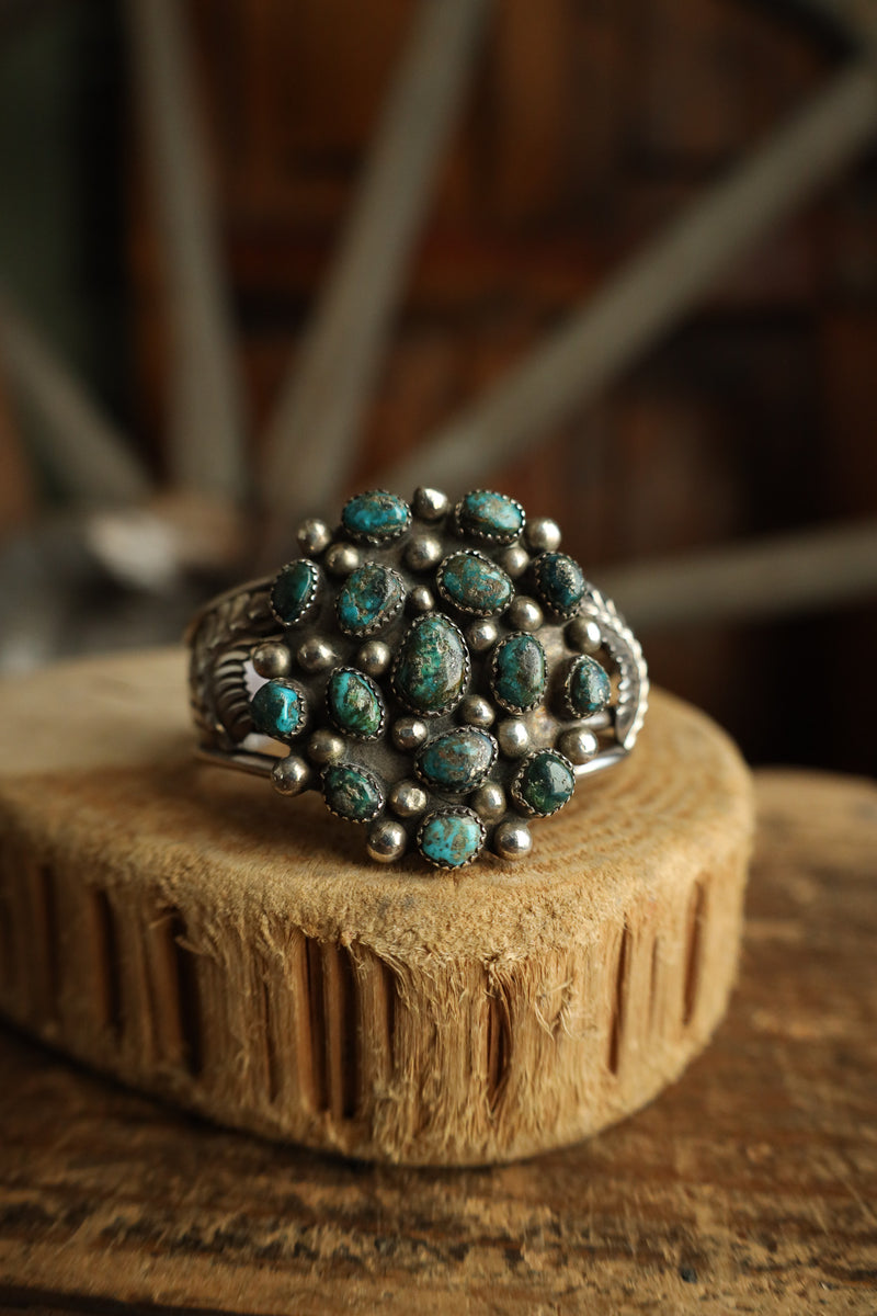 Morenci Dark Sterling Silver Dots Cuff