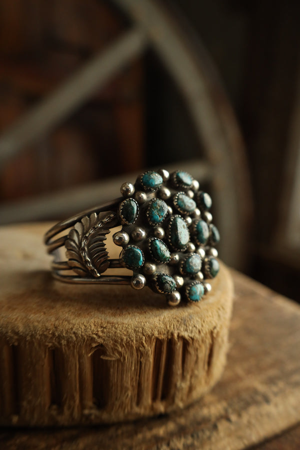 Morenci Dark Sterling Silver Dots Cuff