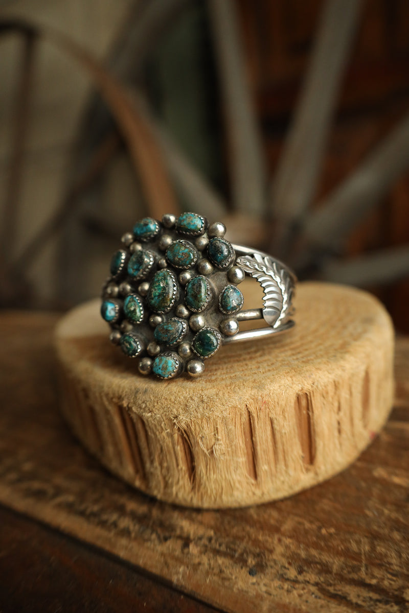 Morenci Dark Sterling Silver Dots Cuff