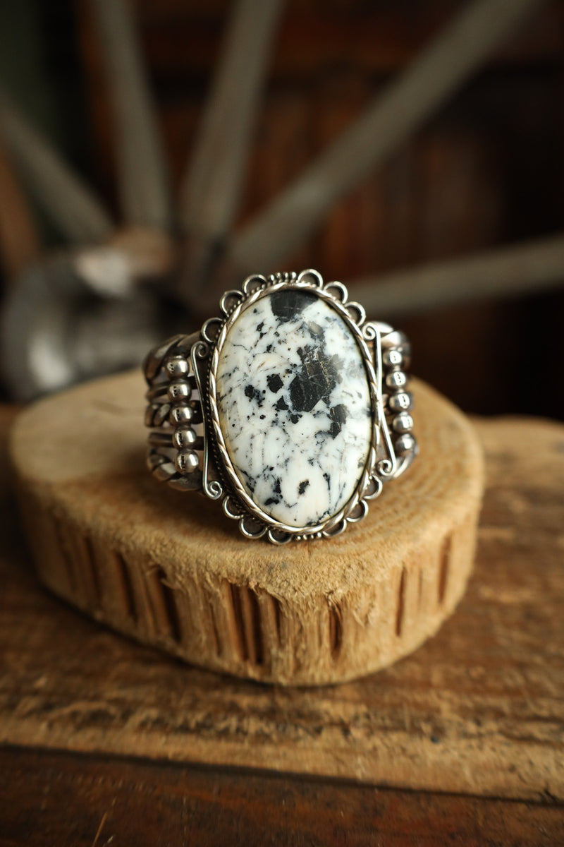 Extra Larger White Buffalo Oval Cuff