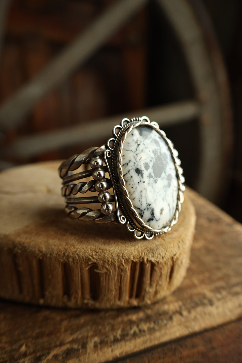 Extra Larger White Buffalo Oval Cuff