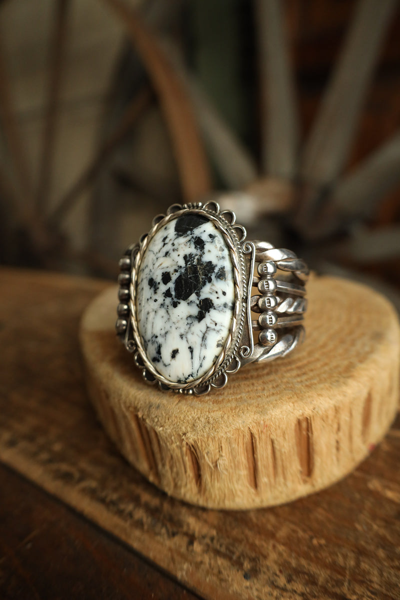 Extra Larger White Buffalo Oval Cuff