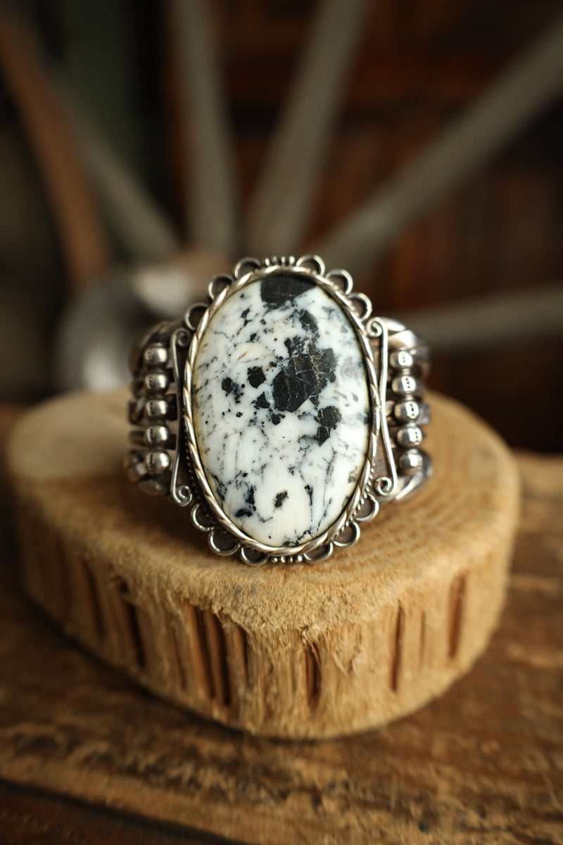 Extra Larger White Buffalo Oval Cuff