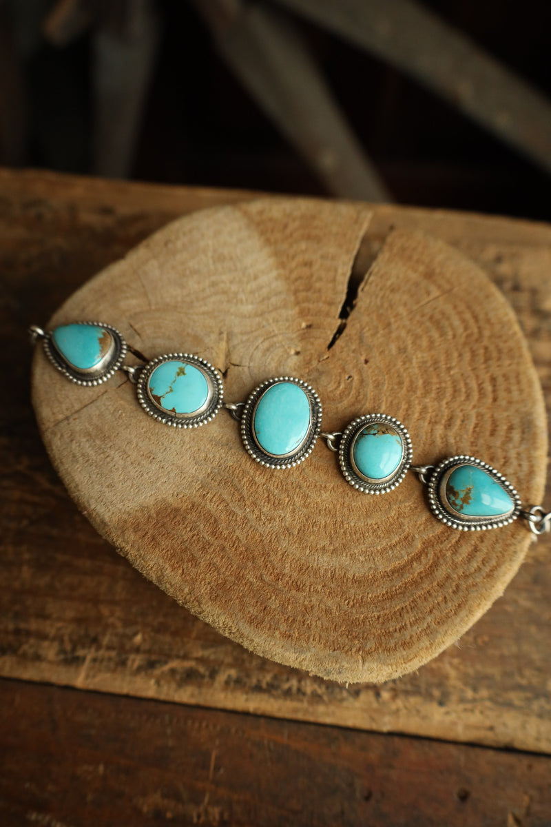 5 Turquoise Stones Bracelet