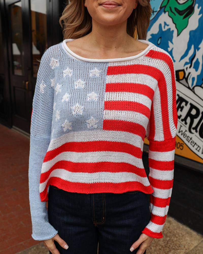 Wooden Ships Cropped Crew Sweater 