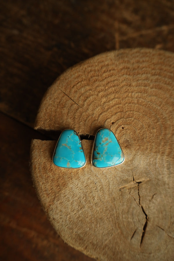 Turquoise Wedge Post Earring