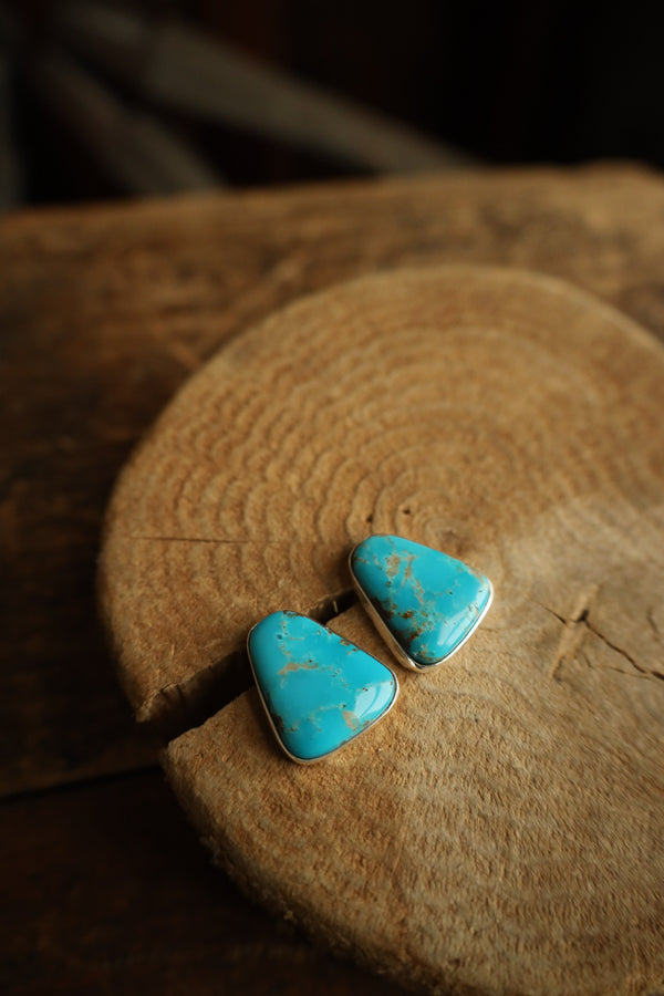 Turquoise Wedge Post Earring