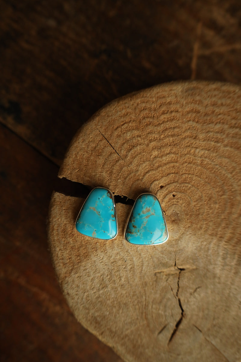 Turquoise Wedge Post Earring