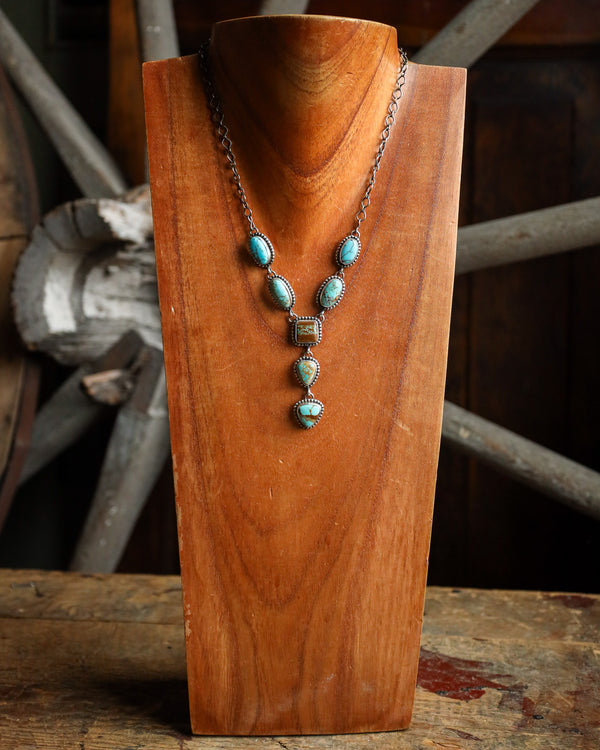 #8 Turquoise Lariat Necklace 