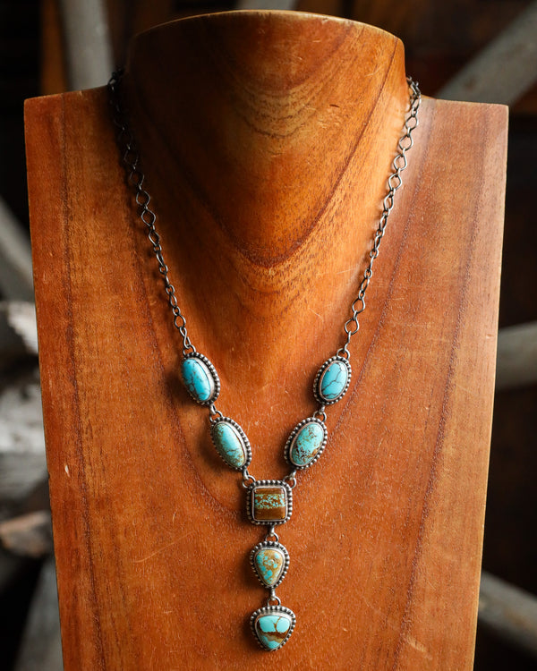 #8 Turquoise Lariat Necklace 