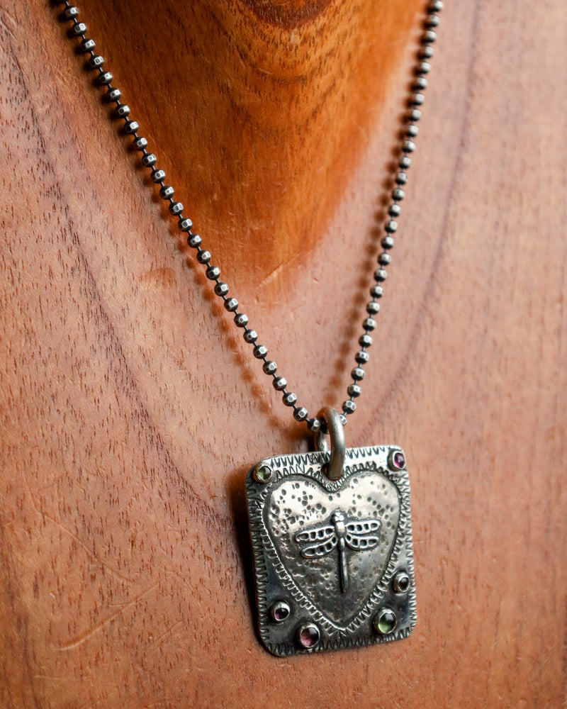 Margaret Sullivan Dragonfly & Gems Necklace 