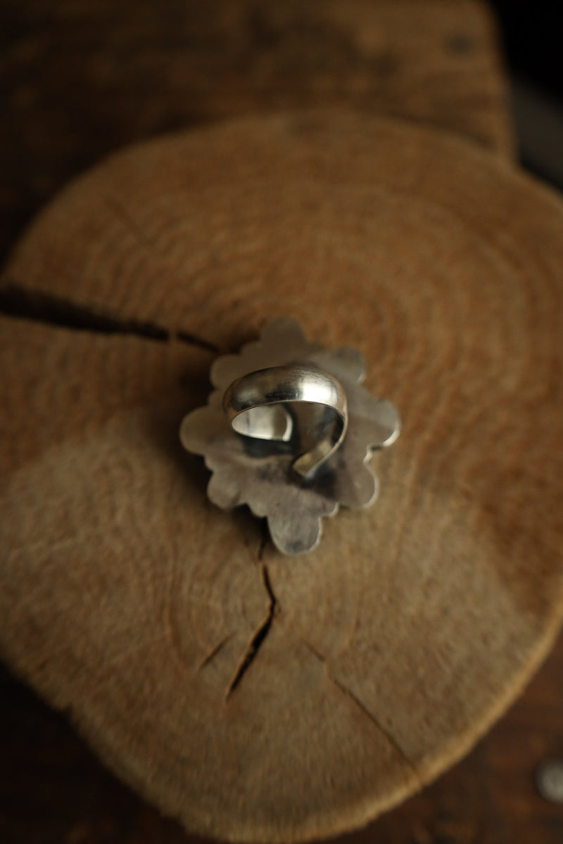 9 Blue Turquoise Cluster Ring- Adjustable