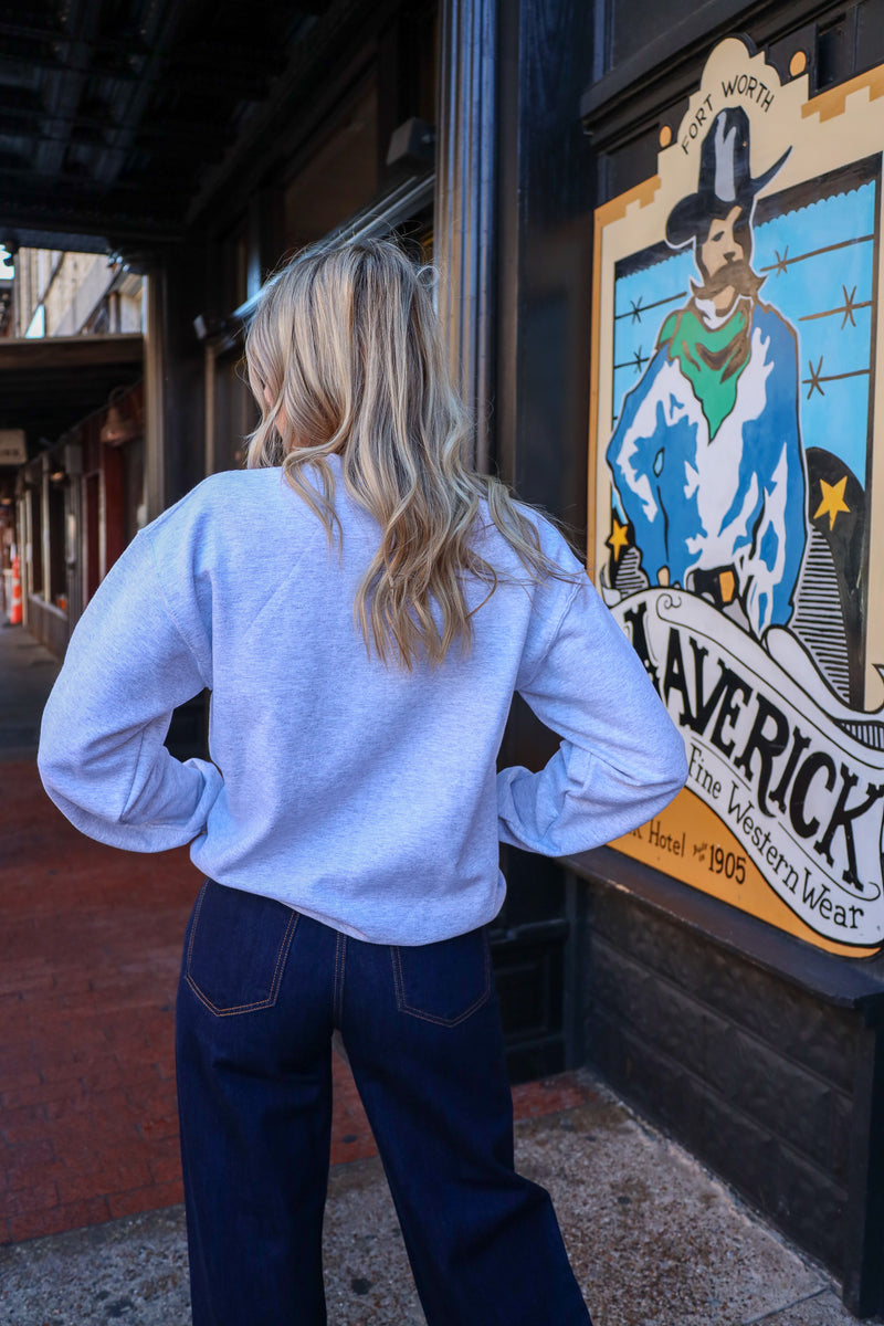 Bohemian Cowgirl Long Crop Fort Worth Rodeo Days Sweatshirt