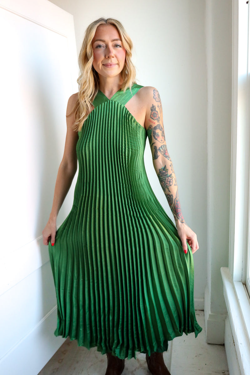 Ciebon Melisa Pleated Halter Dress