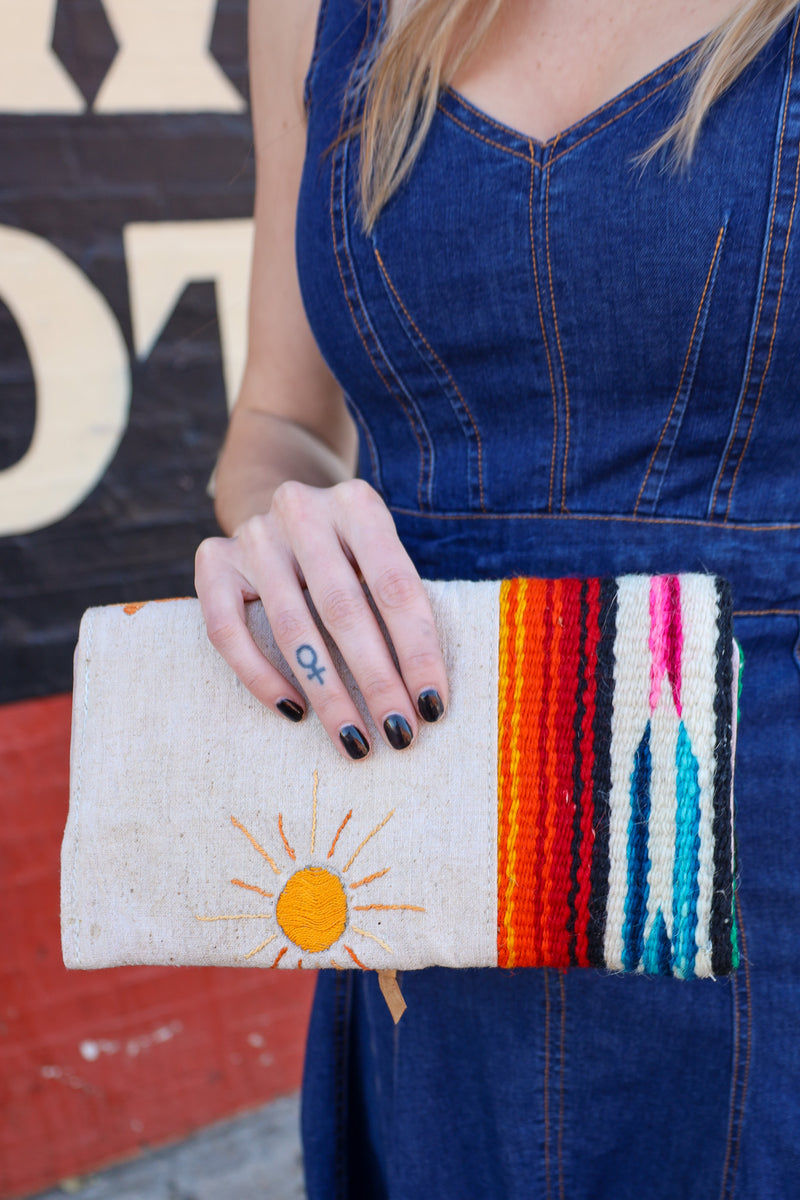 Totem Burro Mix Serape Textile Clutch