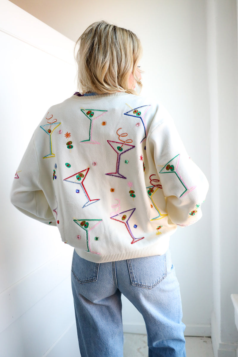 Queen Of Sparkles Cosmo & Martini Cardigan 