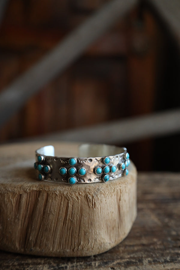 Richard Schmidt 5 Turquoise Dots Crosses .5" Cuff