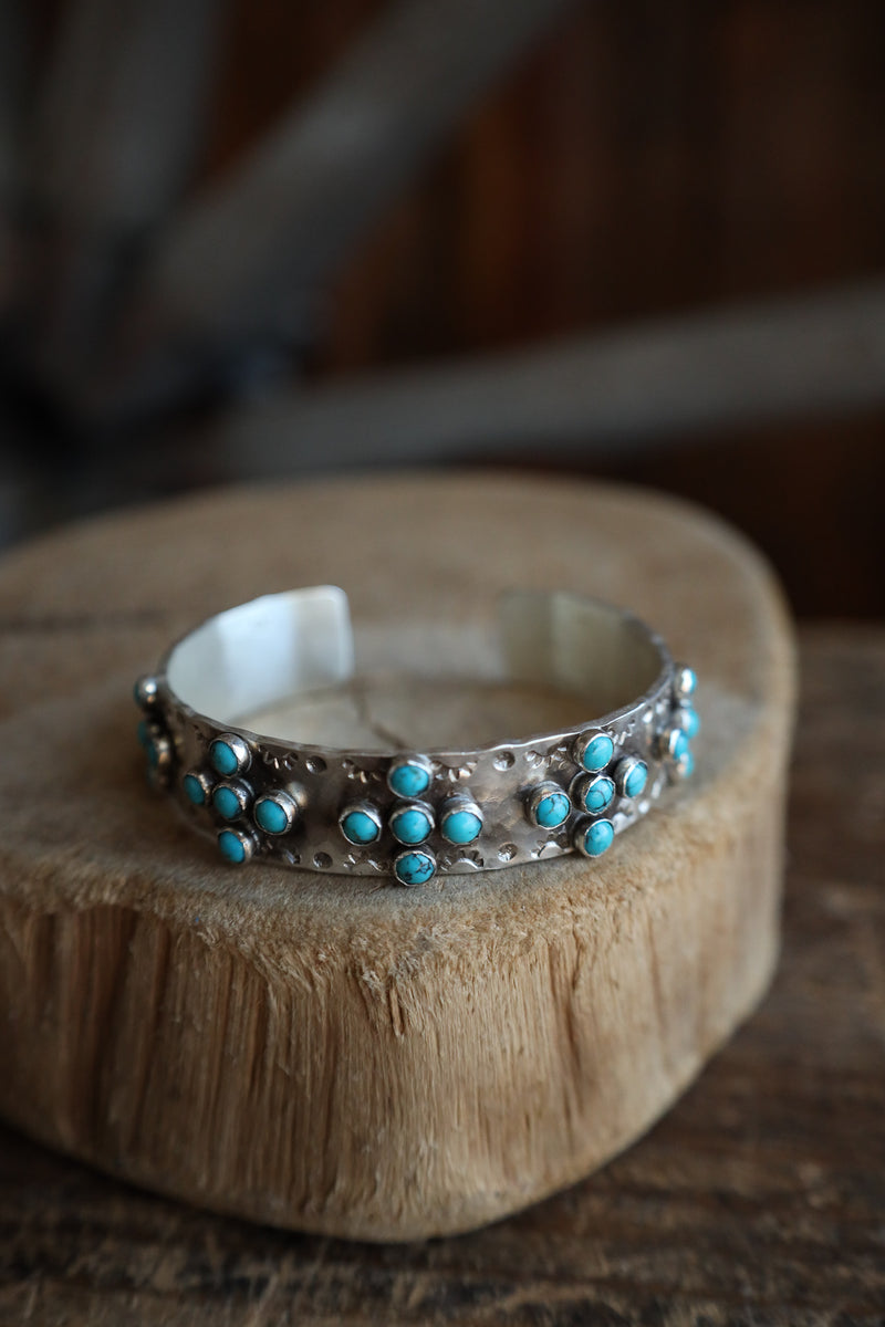 Richard Schmidt 5 Turquoise Dots Crosses .5" Cuff