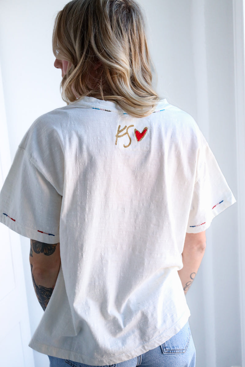 Kyla Seo Dolly Embroidered Ivory Blouse