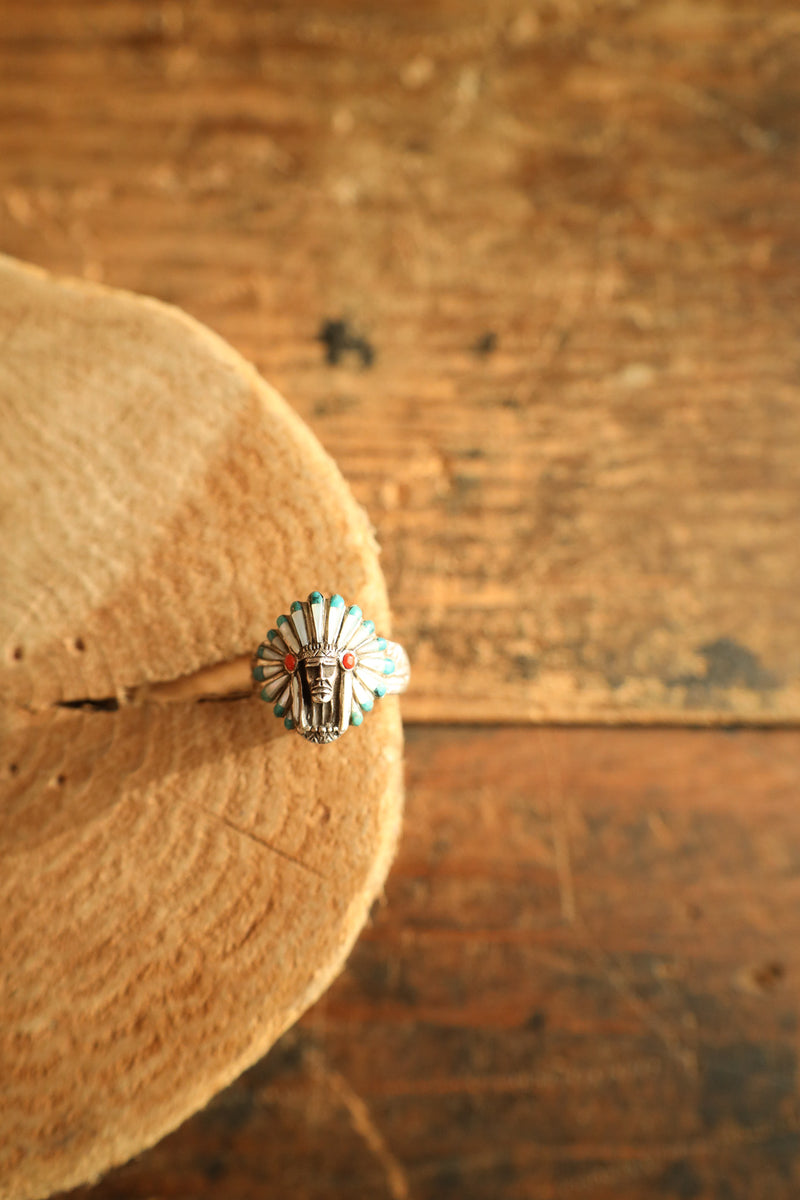 Mother Of Pearl Headdress Ring- Size 11.25