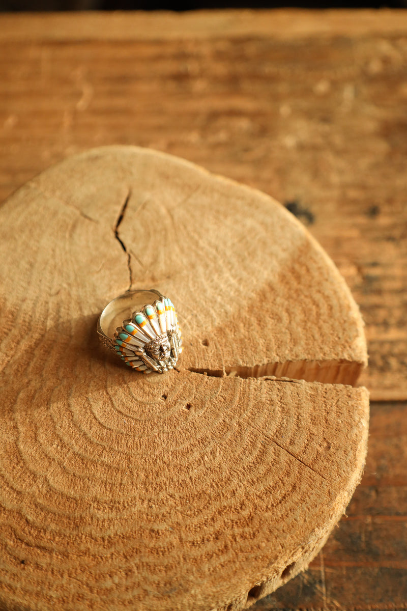 Mother Of Pearl Headdress Ring- Size 8.5