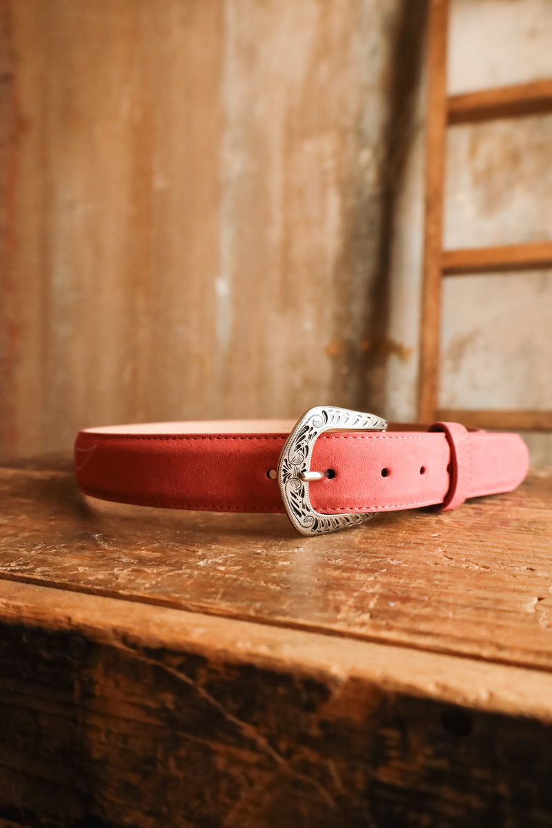 R. WATSON SUEDE PINK BELT