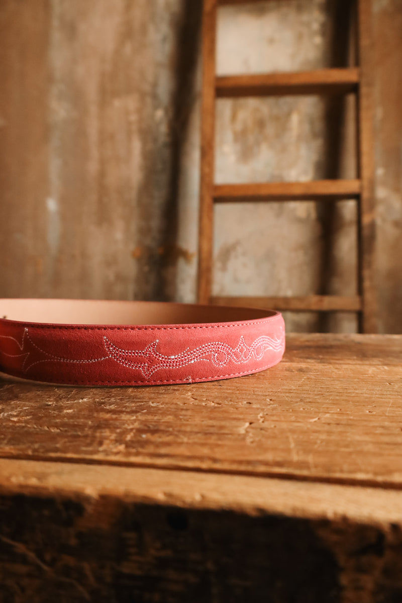 R. WATSON SUEDE PINK BELT