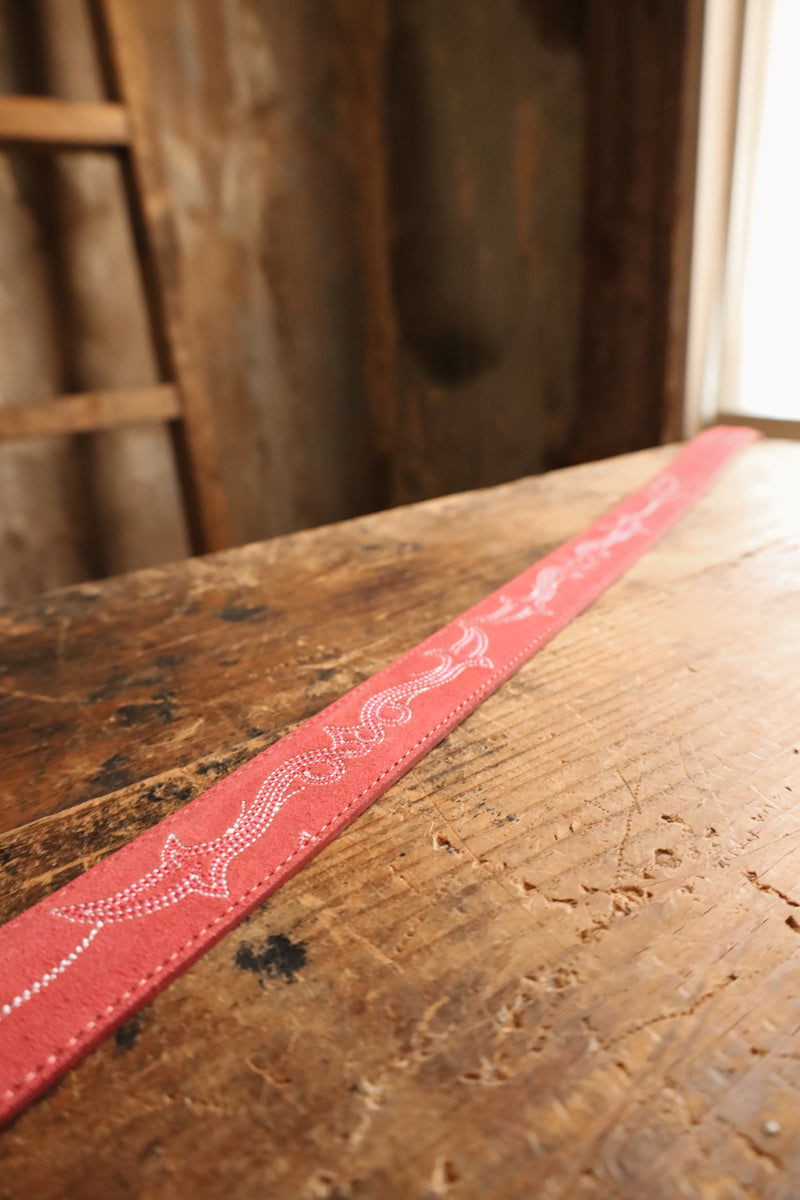 R. WATSON SUEDE PINK BELT