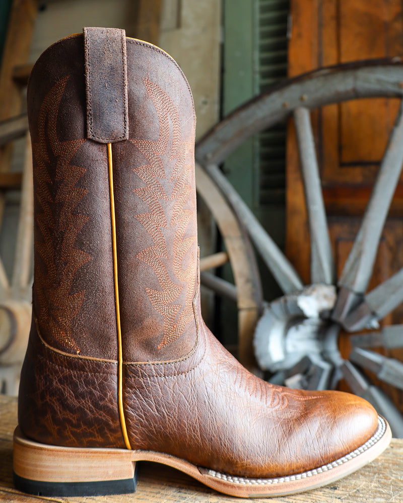 Horse Power Men's Horse Power Smooth Ostrich Saddle Brown Boot