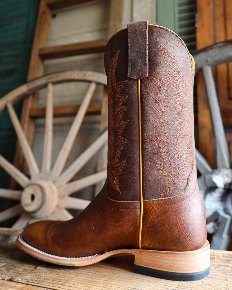 Horse Power Men's Horse Power Smooth Ostrich Saddle Brown Boot