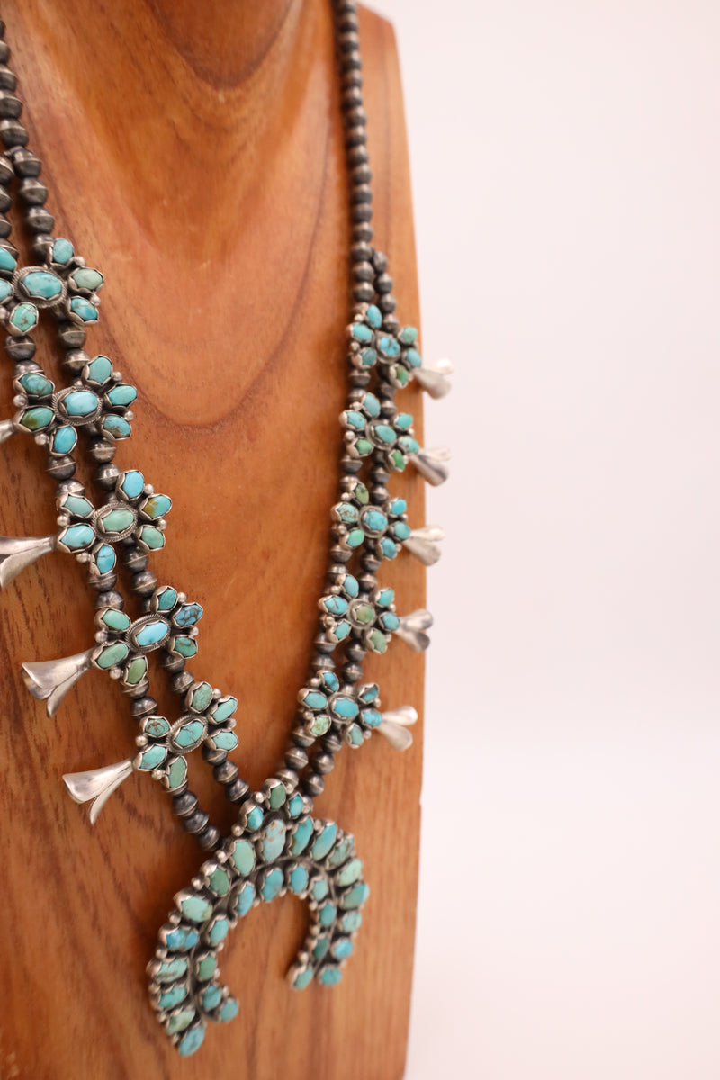 TURQUOISE EARRING AND NECKLACE SET 